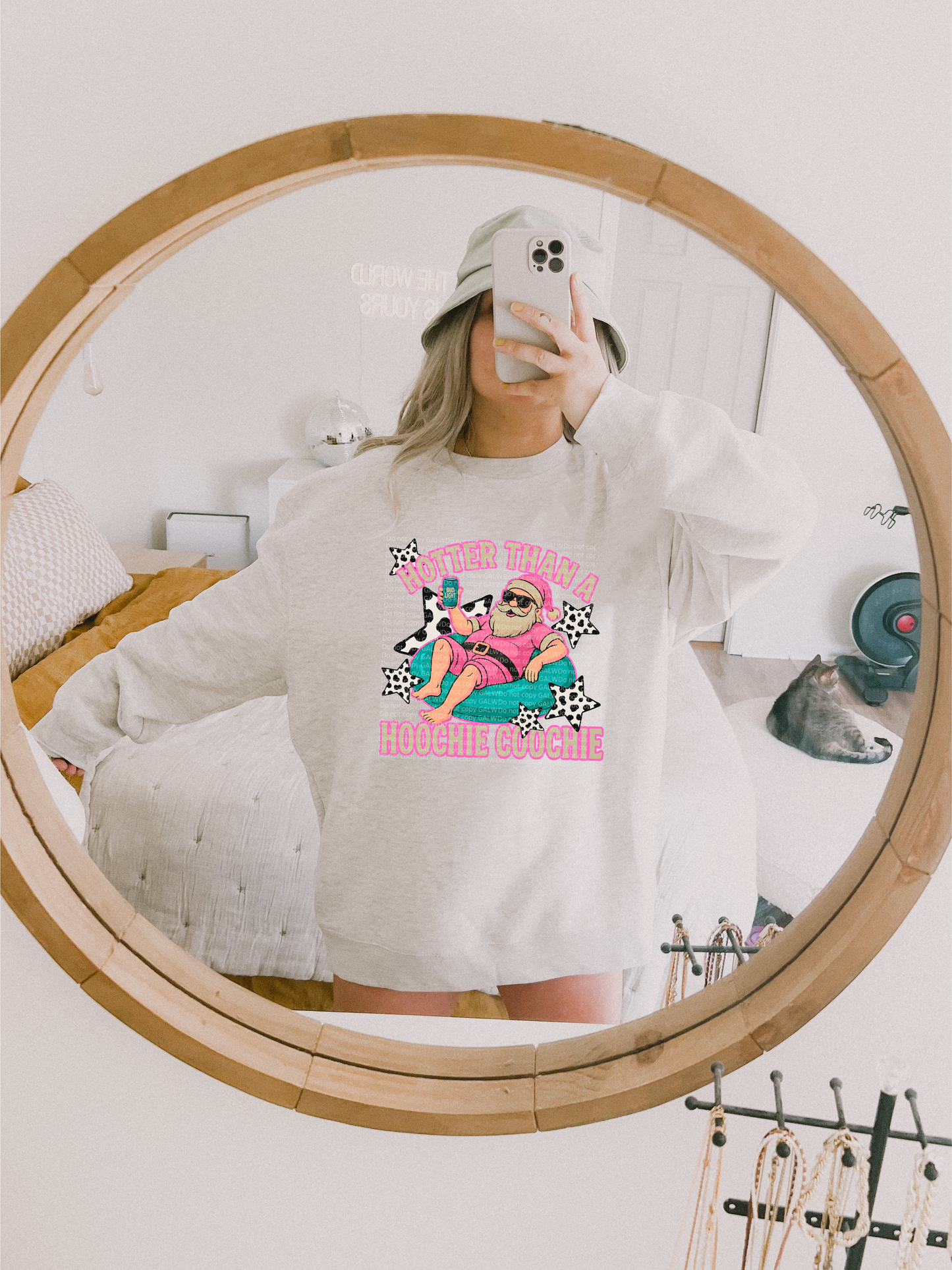 Hotter and a hoochie Santa  tee or sweatshirt