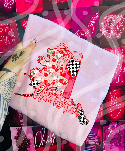 Alaska patchwork tee or sweatshirt