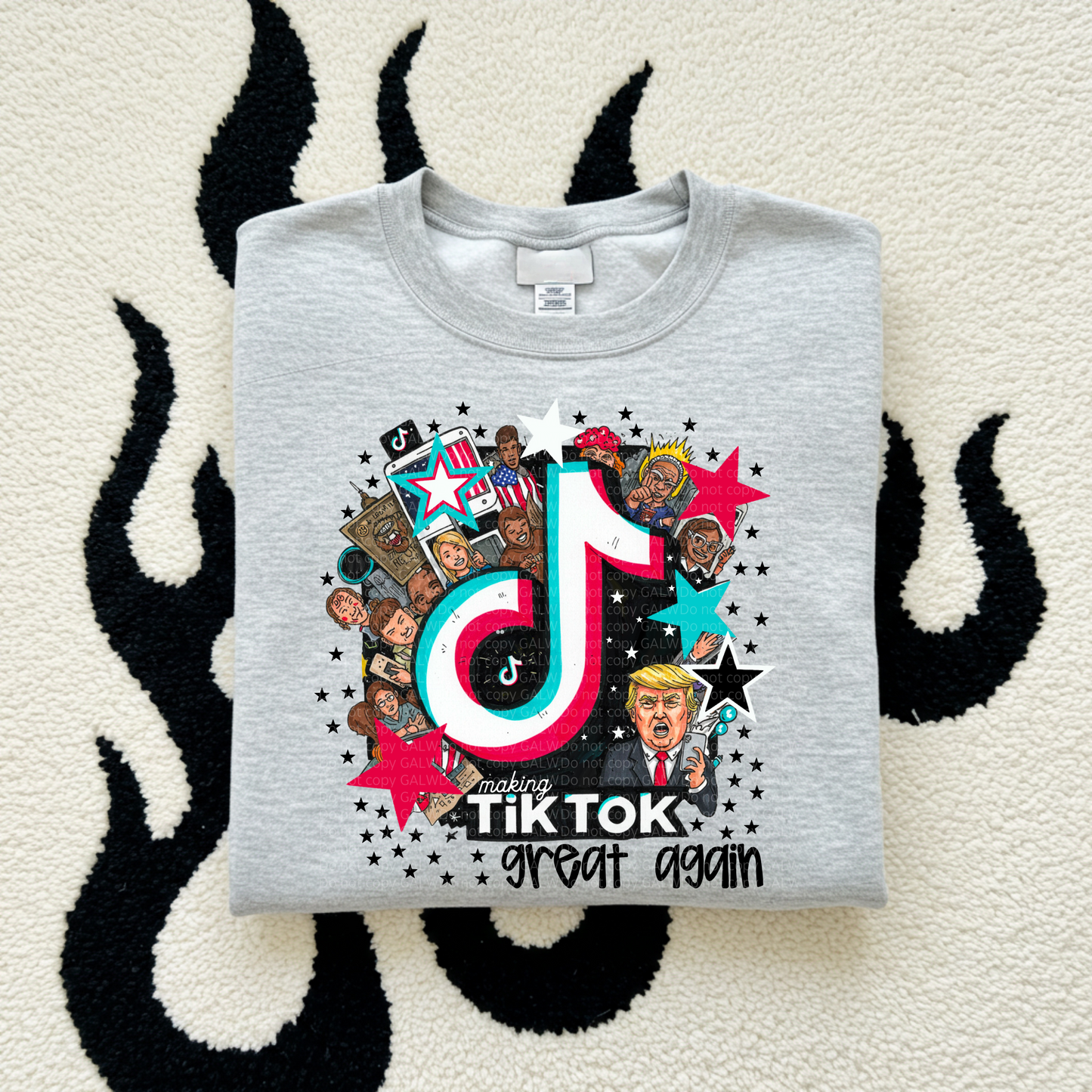 Making tik tok great again collage tee & sweatshirt