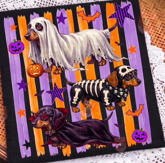 Halloween Dachshund Graphic Tee | Spooky Wiener Dog Shirt | Dog Lover Halloween T-Shirt