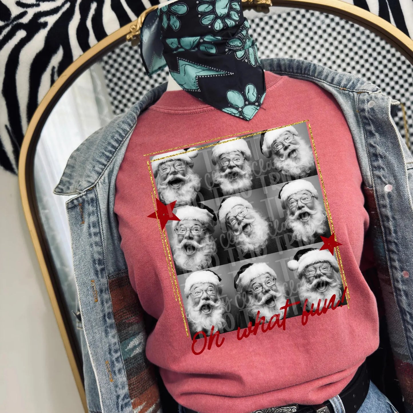 Polaroid Santa collage tee or sweatshirt