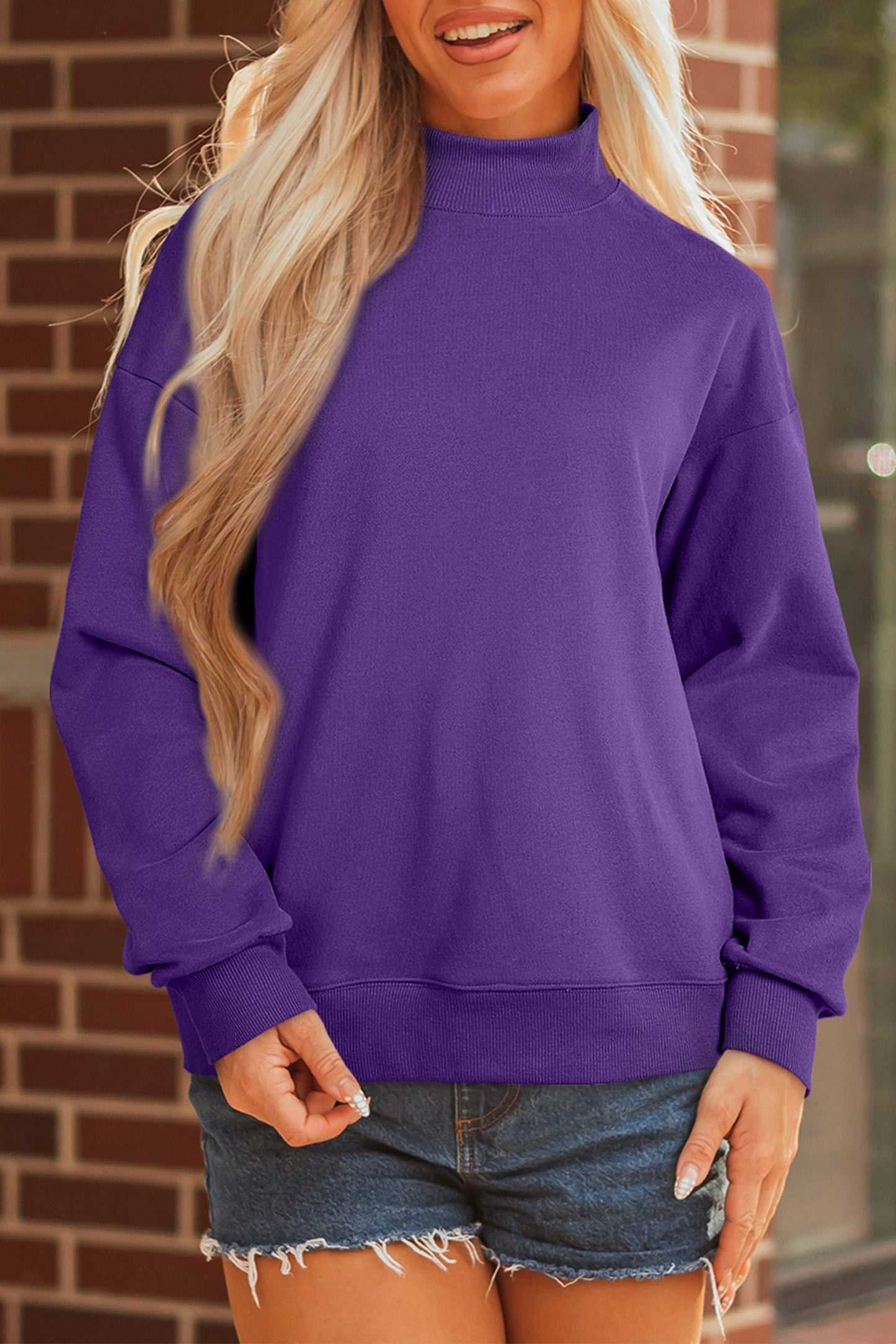 Oversized Mock Sweatshirt